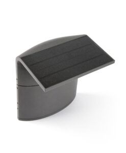 Balise gris foncé 30 cm avec capteur et panneau solaire LUMA S - 2