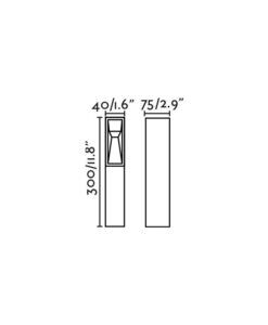 Balise 30 cm de hauteur TIL LED 3W 2700K 24V - 2