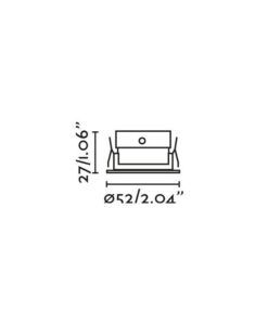 Encastré blanc Ø 5 cm KIVI LED 7W 2700K - 3