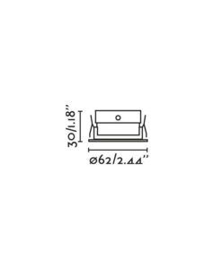 Encastré blanc Ø 6 cm KIVI LED 7W 3000K - 3