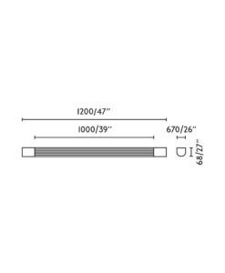 KIVA 1200 LED Applique chromée - 2