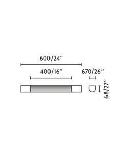 KIVA 600 LED Applique chromée - 3