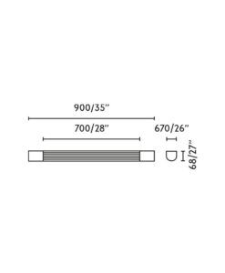 KIVA 900 LED Applique chromée - 2
