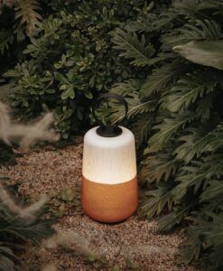 Lampe de table d'extérieur blanche orange MUNA - 3