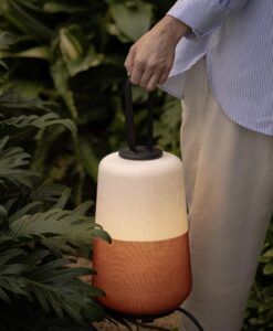 Lampe de table d'extérieur blanche orange MUNA - 4