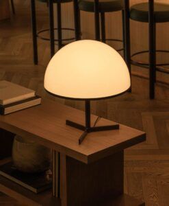 Lampe de table noire, hauteur 47 cm, DOME - 2