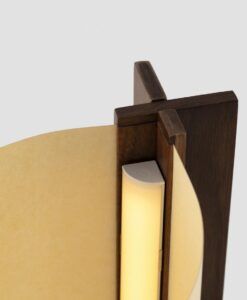 Lampe de table noyer et papyrus CATA 180 LED - 3