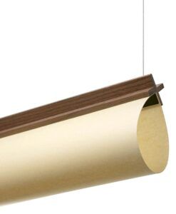 Lampe linéaire noyer et papyrus CATA LED - 2