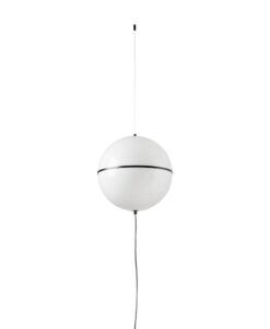 Lampe noire et blanche avec interrupteur Ø 42 cm DOME