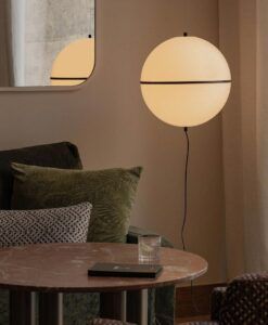 Lampe noire et blanche avec interrupteur Ø 42 cm DOME - 3