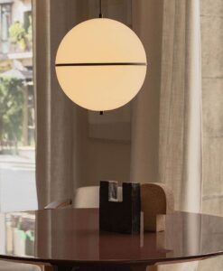 Lampe noire et blanche Ø 42 cm DOME - 2