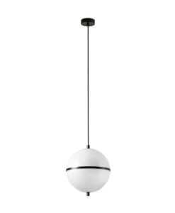 Suspension noire et blanche Ø 23 cm DOME